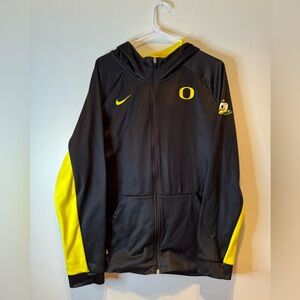 NIKE dri-fit university‎ oregon ducks hoodie full zip track style Jacket sz L